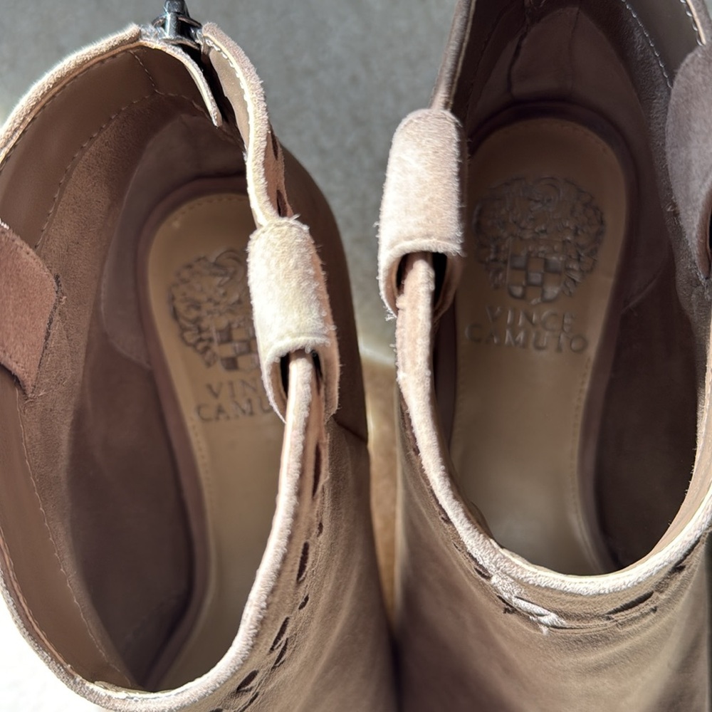 Vince Camuto Tan Women's Heeled Booties - Picture 7 of 10